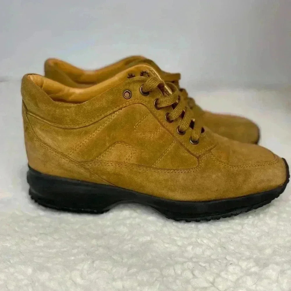 HOGAN INTERACTIVE WOMEN'S‎ CAMEL SUEDE TRAINERS Size 6.5 - Picture 8 of 12